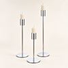 Moderne zilveren kandelaars – set van 3 stuks