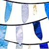 Vlaggenlijn blauw 10 meter
