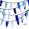 Vlaggenlijn blauw 10 meter