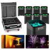 Set van 8 x draadloze Uplights in flightcase met oplaadfunctie