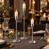 Elegante zilveren kandelaars – set van 3 stuks