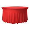 Dinertafel met plooi rok Rood