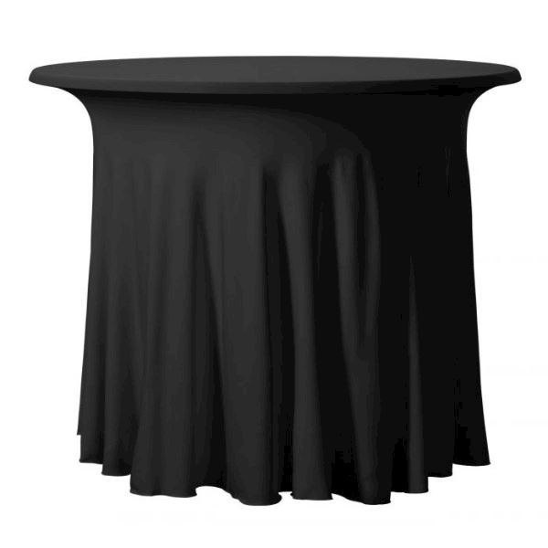 Terrastafel met plooi rok Zwart