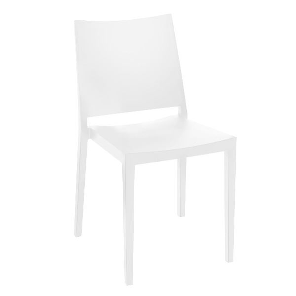 Kunststof witte stapelstoel