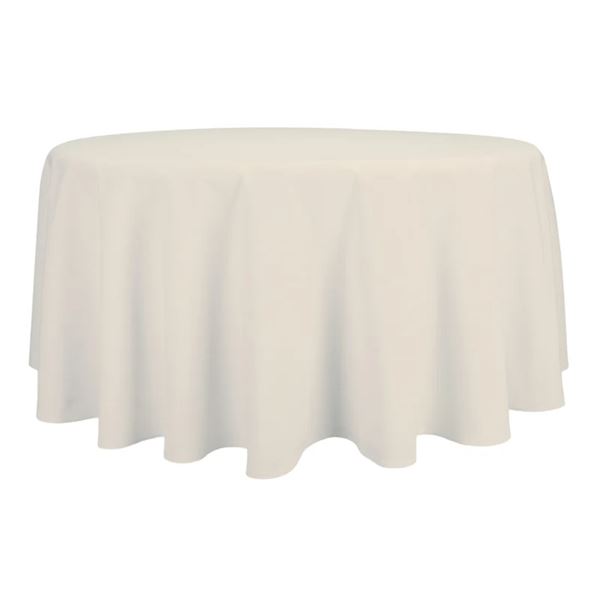 Tafelkleed Off White / Beige 330 cm Ø Tafelkleed Off White / Beige 330 cm Ø