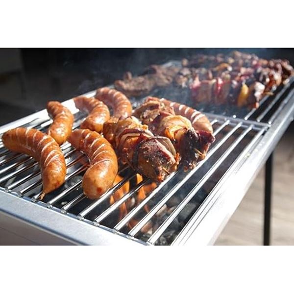 BBQ Resto 3-Vaks RVS Houtskoolbarbecue BBQ Resto 3-Vaks RVS Houtskoolbarbecue
