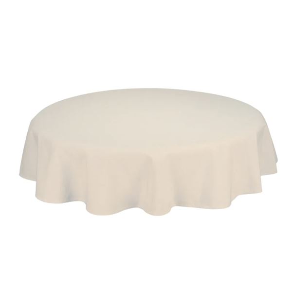 Tafelkleed Off White / Beige 330 cm Ø Tafelkleed Off White / Beige 330 cm Ø