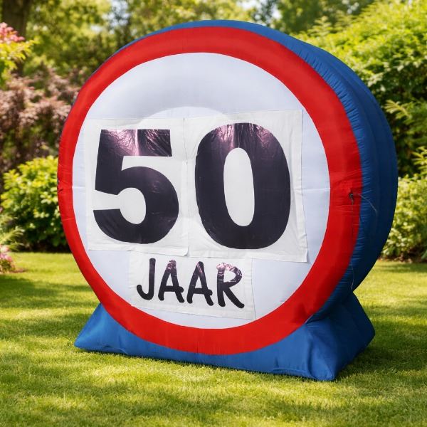 Opblaasbaar Snelheidsbord- Leeftijdenbord