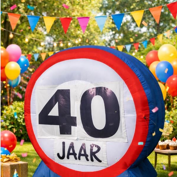 Opblaasbaar Snelheidsbord- Leeftijdenbord