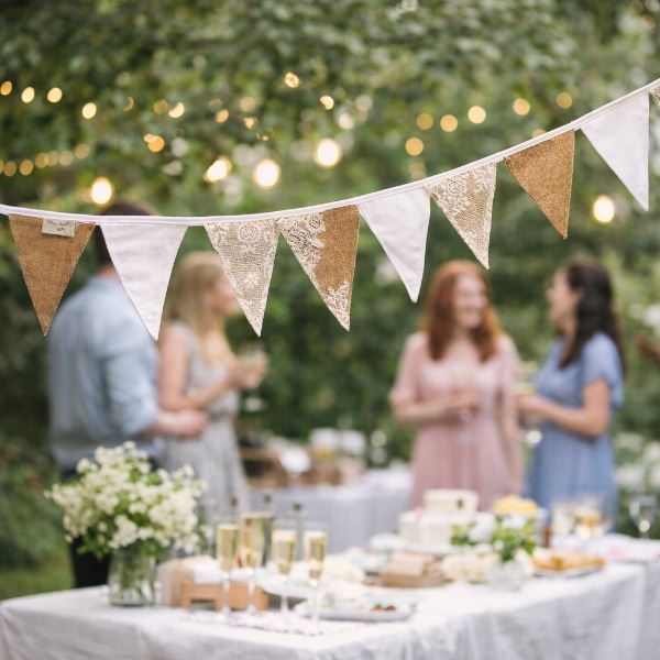 Vlaggenlijn romantiek 10 meter Vlaggenlijn romantiek 10 meter