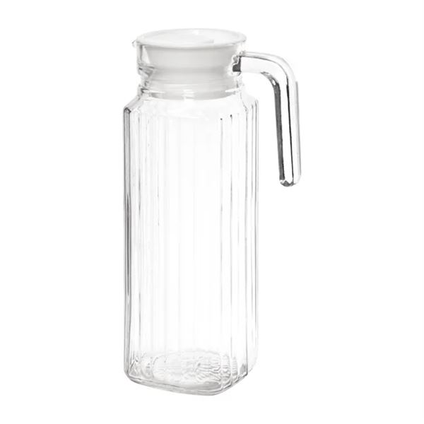 Glazen Waterkaraf 1 Liter met Deksel Glazen Waterkaraf 1 Liter met Deksel