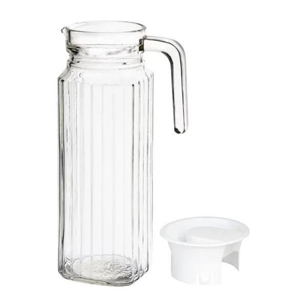 Glazen Waterkaraf 1 Liter met Deksel Glazen Waterkaraf 1 Liter met Deksel