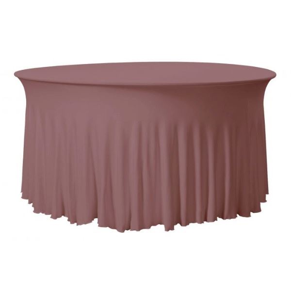 Dinertafel met plooi rok Oud Roze